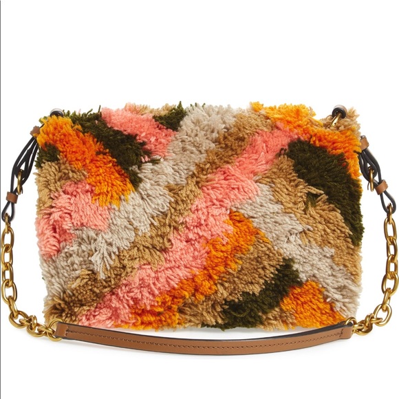 NWT Tory Burch Multicolored Sadie Rug Bag - Picture 4 of 14